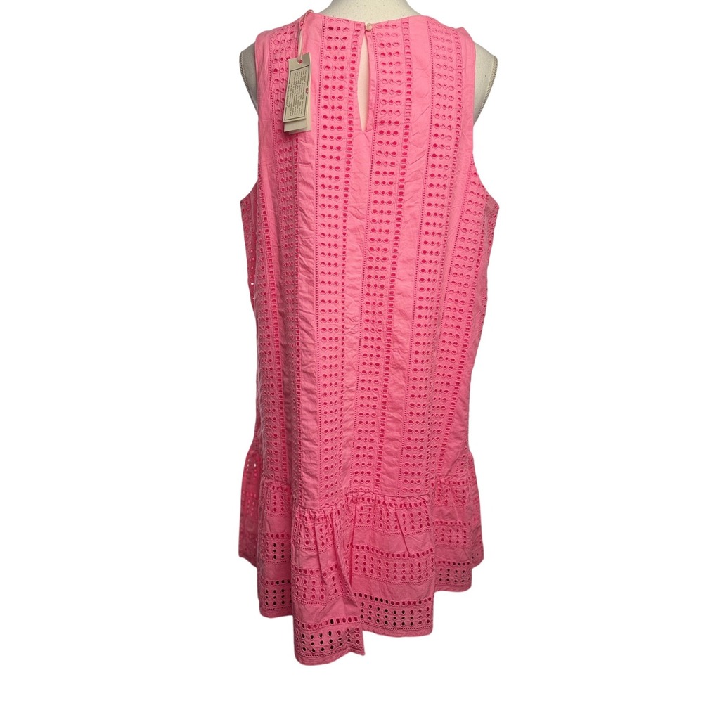 Vineyard Vines Hot Pink Eyelet Sleeveless Mini Dress - Picture 6 of 11